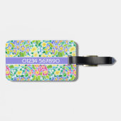 Gepäckanhänger, Muster für Hübsche Primrosen Gepäckanhänger (Rückseite horizontal)