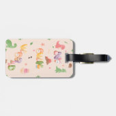 Gepäckanhänger | Niedliche Dinosaurier-Welt (Rückseite horizontal)