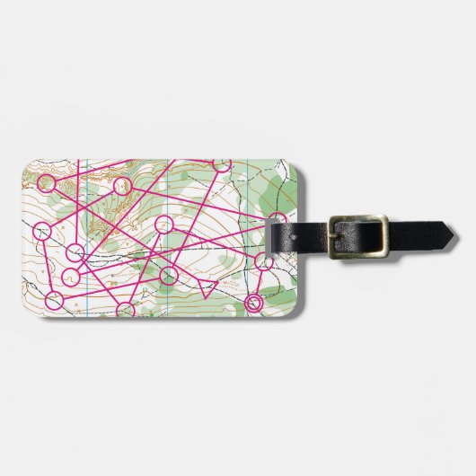 Gepäckanhänger - orienteering Kurs (Vorderseite horizontal)