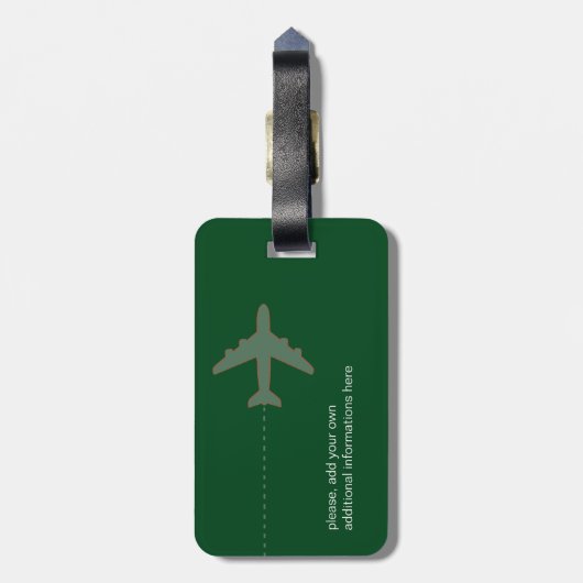 Gepäckanhänger personalisiert mit Namen (Rückseite vertikal)