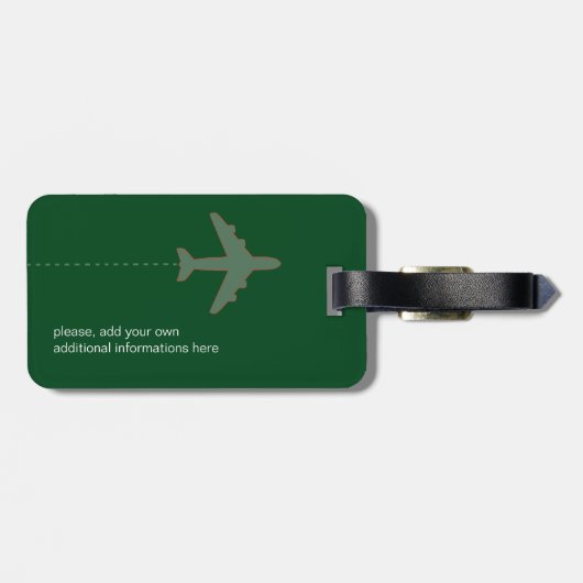 Gepäckanhänger personalisiert mit Namen (Rückseite horizontal)