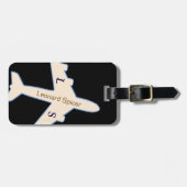 Gepäckanhänger, personalisiert mit Namen Gepäckanhänger (Vorderseite horizontal)