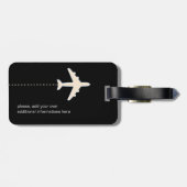 Gepäckanhänger, personalisiert mit Namen Gepäckanhänger (Rückseite horizontal)