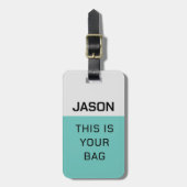 Gepäckanhänger, Personalisiert T Gepäckanhänger (Vorderseite vertikal)