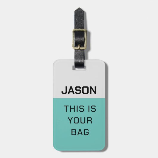 Gepäckanhänger, Personalisiert T Gepäckanhänger (Vorderseite vertikal)