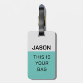 Gepäckanhänger, Personalisiert T Gepäckanhänger (Rückseite vertikal)