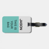 Gepäckanhänger, Personalisiert T Gepäckanhänger (Rückseite horizontal)