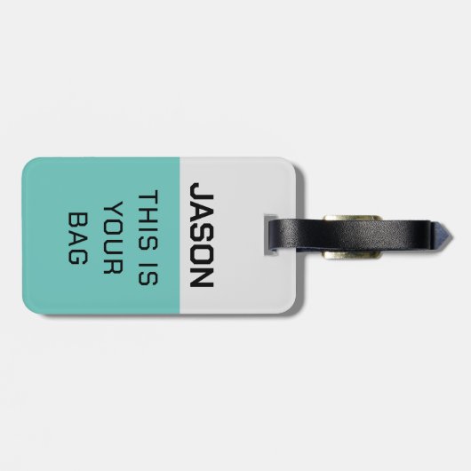 Gepäckanhänger, Personalisiert T Gepäckanhänger (Rückseite horizontal)