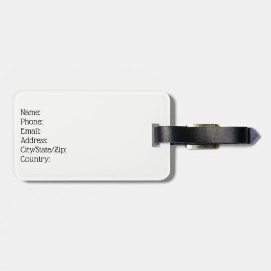 Gepäckanhänger Personalisierte Skelette Boxgemälde (Rückseite horizontal)