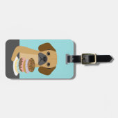 Gepäckanhänger Puggle-Hund (Vorderseite horizontal)