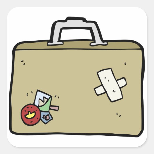 Gepäckanhänger Quadratischer Aufkleber (Vorderseite)