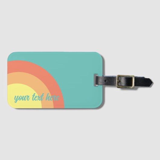 Gepäckanhänger Regenbogen Ziel Regenbogen blau, Pf (Vorderseite (Horizontal))