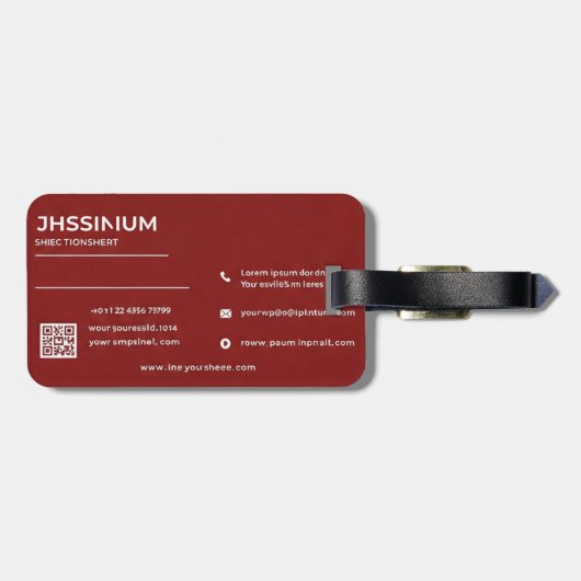 Gepäckanhänger Rote Premium (Rückseite horizontal)