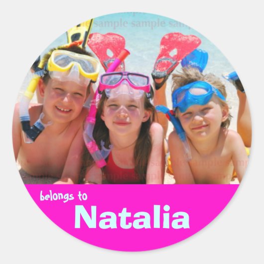 Gepäckanhänger Runder Aufkleber (Vorderseite)