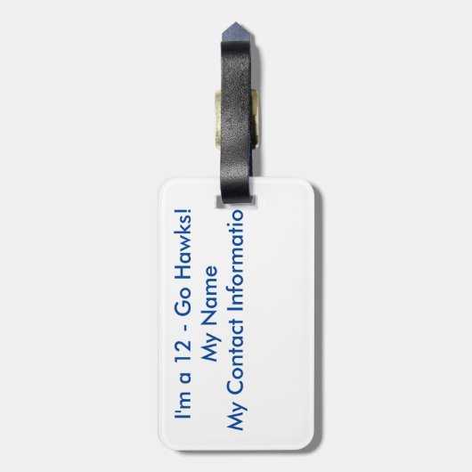 Gepäckanhänger Seattle-Fußballfan-12 (Rückseite vertikal)