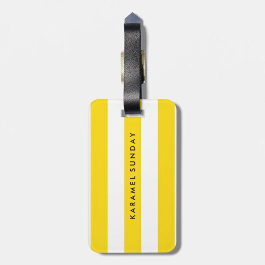 Gepäckanhänger - Seestreifen-Gelb (Rückseite vertikal)