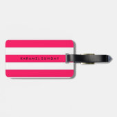 Gepäckanhänger - Seestreifen rot/Rosa (Rückseite horizontal)