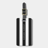 Gepäckanhänger - Seestreifen-Schwarzes (Vorderseite vertikal)