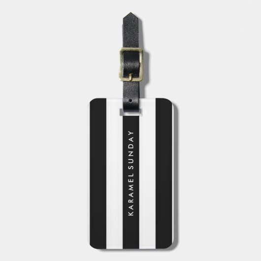 Gepäckanhänger - Seestreifen-Schwarzes (Vorderseite vertikal)