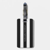 Gepäckanhänger - Seestreifen-Schwarzes (Rückseite vertikal)