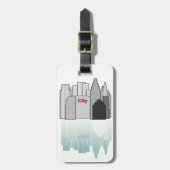 Gepäckanhänger Skyline (Vorderseite vertikal)