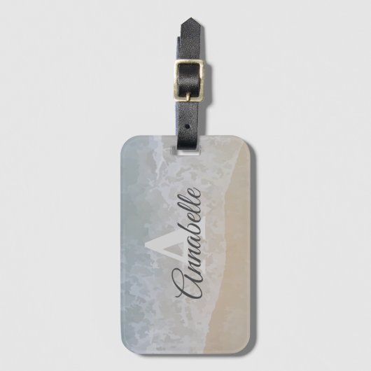 Gepäckanhänger "Soft and Subtle Mit Monogramm "Bea (Vorderseite Vertikal)