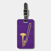 Gepäckanhänger - Trombone (Baß) - wählen Sie Farbe (Vorderseite vertikal)