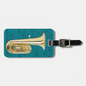 Gepäckanhänger - Tuba - wählen Sie Farbe (Vorderseite horizontal)