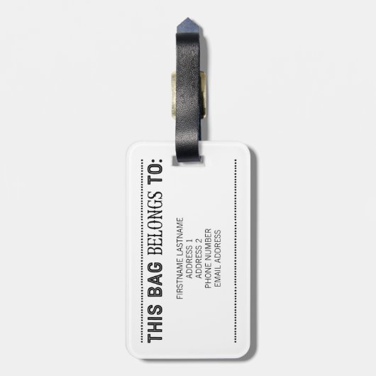 Gepäckanhänger tun mehr von, was Sie glücklich (Rückseite vertikal)