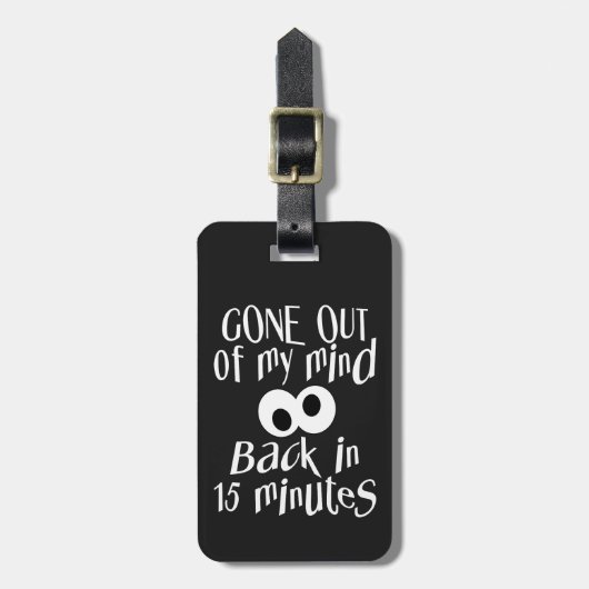 Gepäckanhänger "Verrückt" (Vorderseite vertikal)