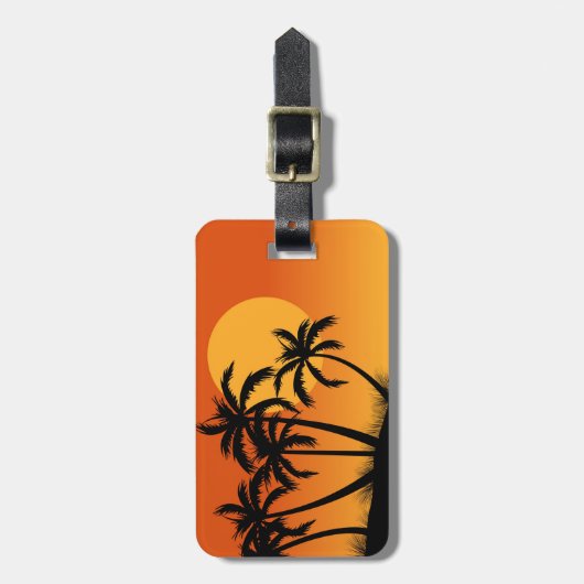 Gepäckanhänger von Beach Palm Trees (Vorderseite vertikal)