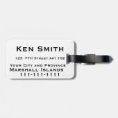 Gepäckanhänger von den Marshallinseln (Rückseite horizontal)