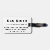 Gepäckanhänger von der Republik Kongo (Rückseite horizontal)