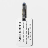 Gepäckanhänger von Deutschland (Rückseite vertikal)