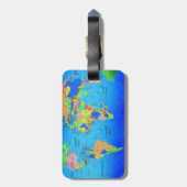 Gepäckanhänger - Weltkarte (Rückseite vertikal)