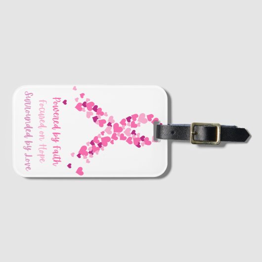 Gepäckanhänger zur Unterstützung von Brustkrebs (Vorderseite (Horizontal))