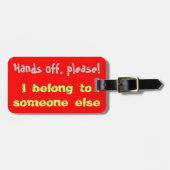 Gepäckanhängerhände gefallen weg gepäckanhänger (Vorderseite horizontal)