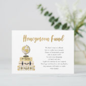 Gepäckaufbewahrungskarte + Honeymoon Flitterwochen Einladung (Stehend Vorderseite)