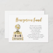 Gepäckaufbewahrungskarte + Honeymoon Flitterwochen Einladung (Vorne/Hinten)