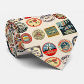 Gepäckaufkleber Krawatte (Gerollt)