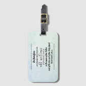 Gepäckausgabe-Bibel Gepäckanhänger (Vorderseite Vertikal)