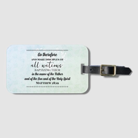 Gepäckausgabe-Bibel Gepäckanhänger (Vorderseite (Horizontal))