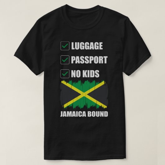 Gepäckausweis Nr. Kinder Jamaica Bound Couple Trip T-Shirt (Design vorne)