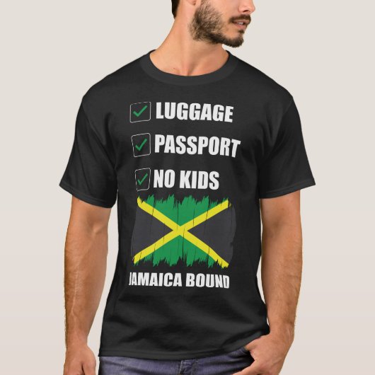 Gepäckausweis Nr. Kinder Jamaica Bound Couple Trip T-Shirt (Vorderseite)