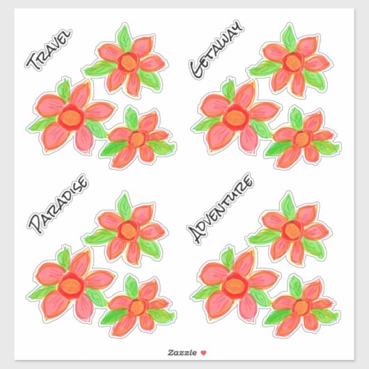 Gepäckdekore Aufkleber (Blatt)