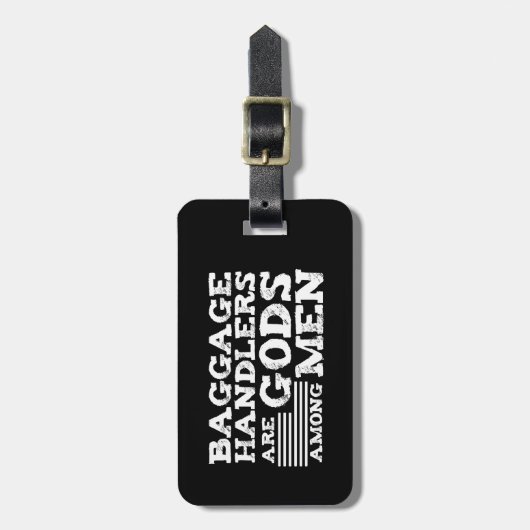 Gepäckdienst-Beschäftigter: Götter unter Männern Gepäckanhänger (Vorderseite vertikal)