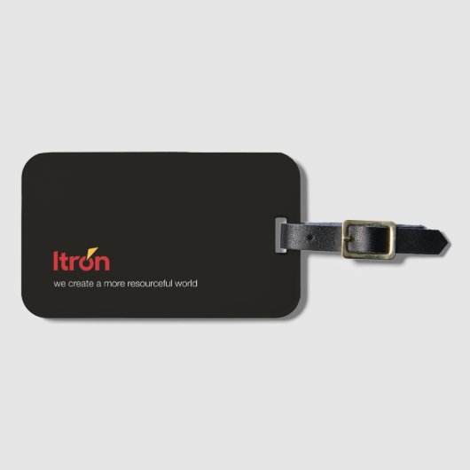Gepäcketikett / Luggage tag black Gepäckanhänger (Vorderseite (Horizontal))