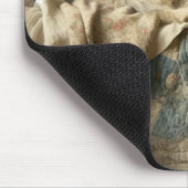 Gepäckiger Hund schläft auf einem Steg Mousepad (Ecke)