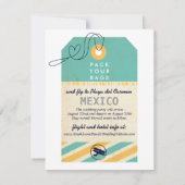 Gepäckmarke Airmail Hochzeit in Urlaubsort Retten  Save The Date (Rückseite)