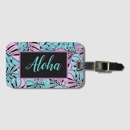 Gepäckmarke "Aloha" Gepäckanhänger (Vorderseite (Horizontal))